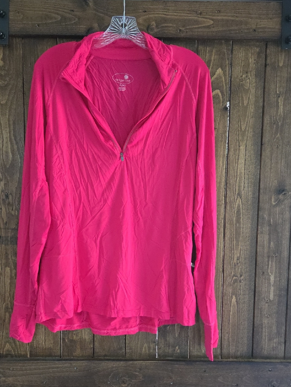 Tangerine Women's Long-Sleeve Half-Zip Top - Hot Pink